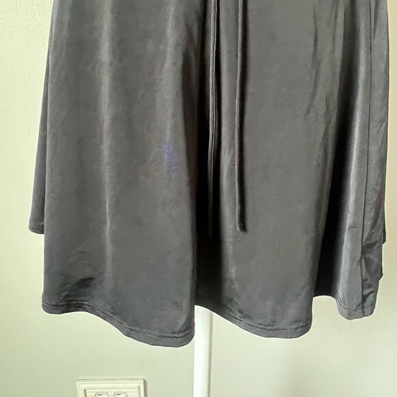 Lucy in the Sky Front Knot Black Backless Skater Dress Size M Mini Strappy Back - Picture 8 of 10